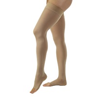 ThighOT - Jobst Relief 20-30mmHg Compression Stockings - Thigh High - Open Toe - Beige -- 4 Sizes