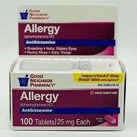 523 - Diphenhydramine HCl 100 Tablets (Compare to Benadryl Allergy) - thumbnail
