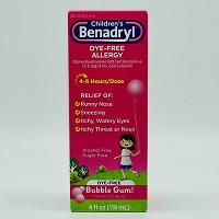 101502 - Benadryl Kids Allergy Liquid Dye Free 4oz Bubble Gum - thumbnail